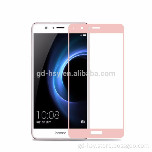 HUYSHE for Huawei Honor V8 2.5D full cover anti-fingerprint 9h hardness tempered glass screen guard protector
